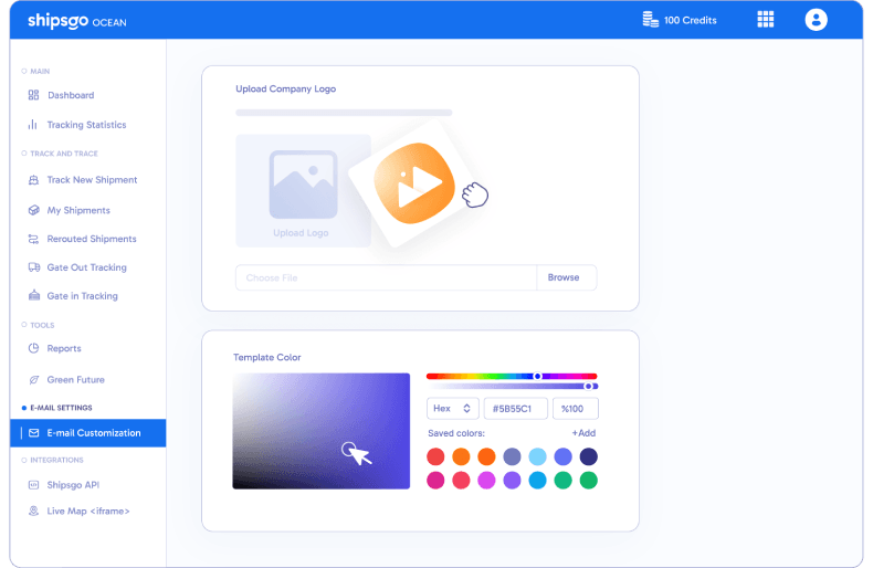Shipsgo easy-to-use dashboard for both air cargo and ocean shipment tracking
